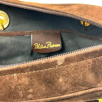 560 PALOMA PICASSO Brown Suede Shoulder Bag
