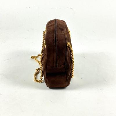 560 PALOMA PICASSO Brown Suede Shoulder Bag