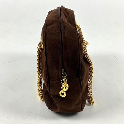 560 PALOMA PICASSO Brown Suede Shoulder Bag