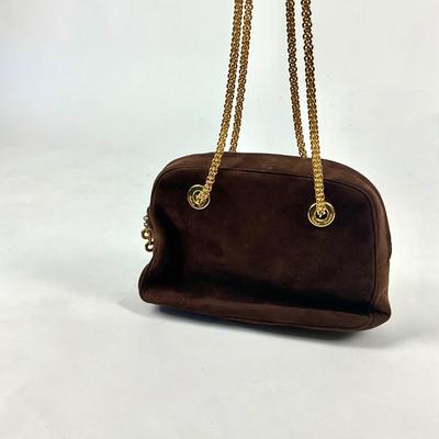 560 PALOMA PICASSO Brown Suede Shoulder Bag