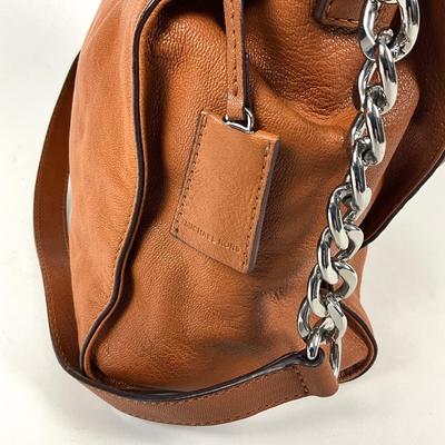 563 Like New MICHAEL KORS Hamilton Cognac Leather Tote Bag