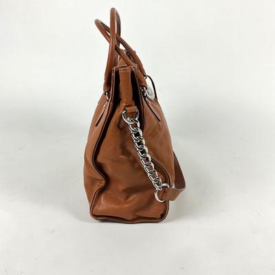 563 Like New MICHAEL KORS Hamilton Cognac Leather Tote Bag