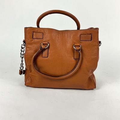 563 Like New MICHAEL KORS Hamilton Cognac Leather Tote Bag