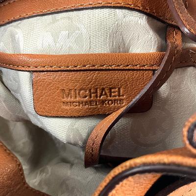 563 Like New MICHAEL KORS Hamilton Cognac Leather Tote Bag