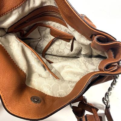 563 Like New MICHAEL KORS Hamilton Cognac Leather Tote Bag