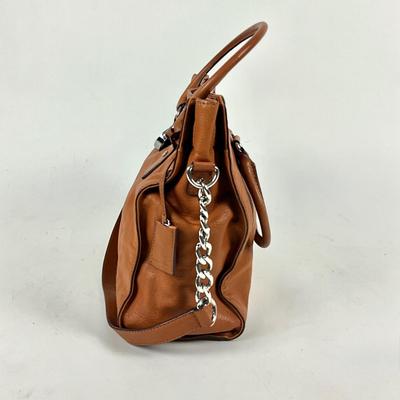 563 Like New MICHAEL KORS Hamilton Cognac Leather Tote Bag