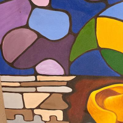 “Rumba, Guajiro Y Vitral” by Dixie Miguez on canvas