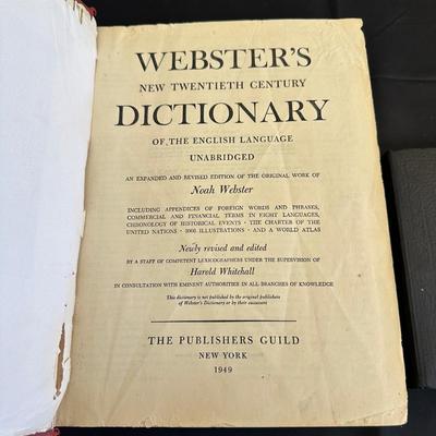Vintage Webster’s Dictionary 1935 & 1949