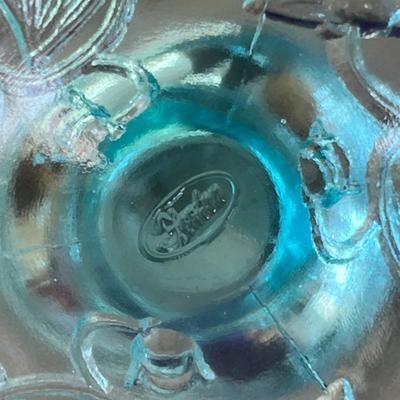 Lot 110 Fenton Lily of the Valley Blue Opalescent Candy