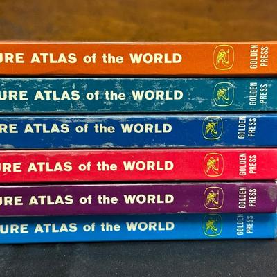 Lot of The Golden Book Picture Atlas Books 1-6