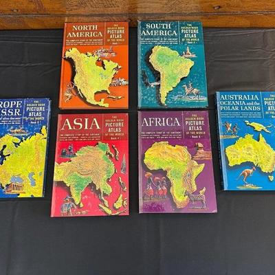 Lot of The Golden Book Picture Atlas Books 1-6