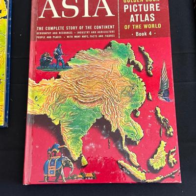 Lot of The Golden Book Picture Atlas Books 1-6