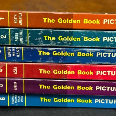 Lot of The Golden Book Picture Atlas Books 1-6