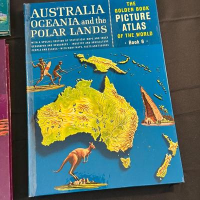 Lot of The Golden Book Picture Atlas Books 1-6