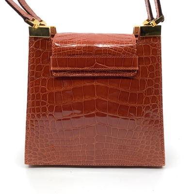 564 RENE MANCINI Paris Red Alligator Leather Clutch Handbag