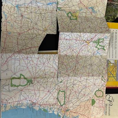 Lot of Vintage Maps & Trip Souvenirs