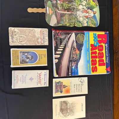 Lot of Vintage Maps & Trip Souvenirs