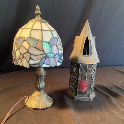 ‘Tiffany Style’ Lamp and Lantern (D-BM)