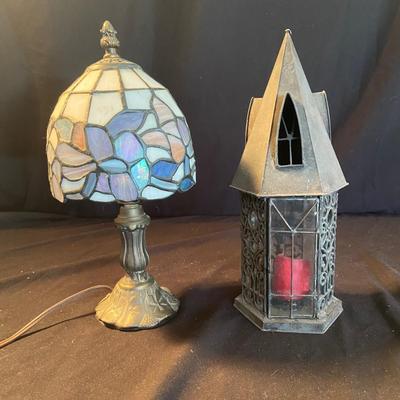 ‘Tiffany Style’ Lamp and Lantern (D-BM)