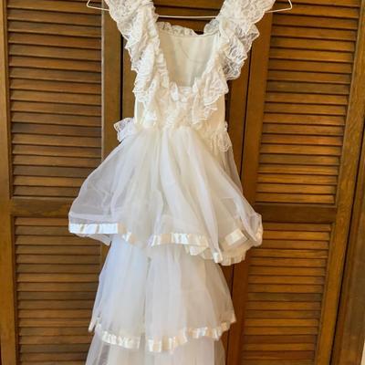Lot of Junior Brides Dress and Veil Size Medium