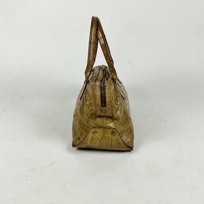568 BOTTEGA VENETA Crocodile Leather Khaki Green Handbag