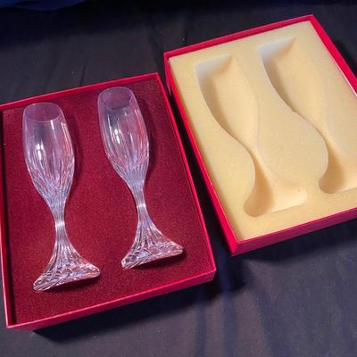 Baccarat and Perrier-Jouet Champagne Flutes (D-BM)