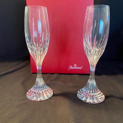 Baccarat and Perrier-Jouet Champagne Flutes (D-BM)