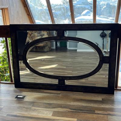 Lot 120 Metal Framed Beveled Mirror
