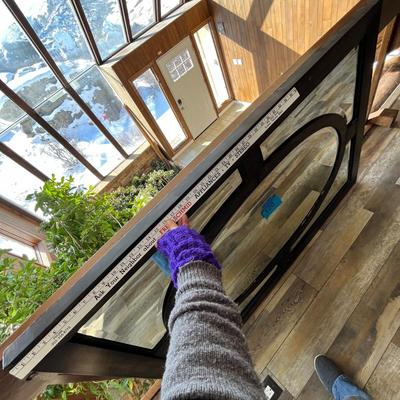 Lot 120 Metal Framed Beveled Mirror