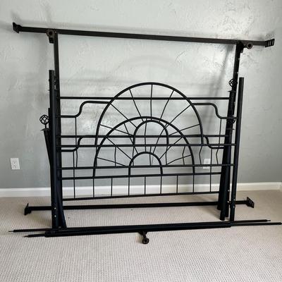 Lot 121 Queen size canopy bed - w/mattress and box spring
