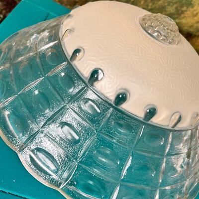 Lot 127 old glass light covers