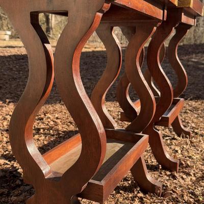 Pier 1 Imports Mocha Sari Tray End Tables (B3-DZ)