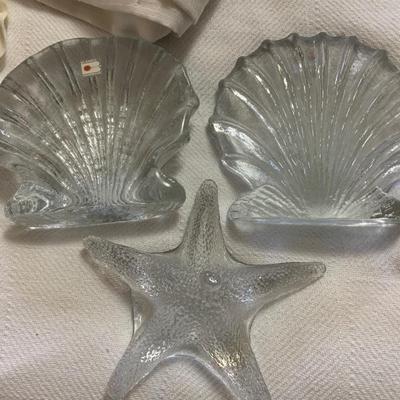 Lot of Tropical Home Decor including Glass Sea Shells