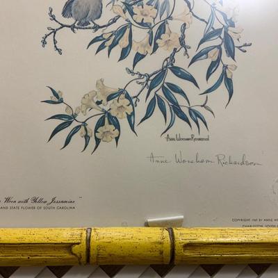 Lot of 2 Anne Worsham Richardson 1969 Prints. 1 Signed by Artist