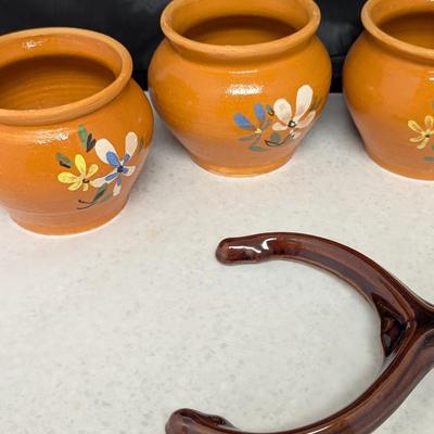 Stoneware Pots & Holder (HW)