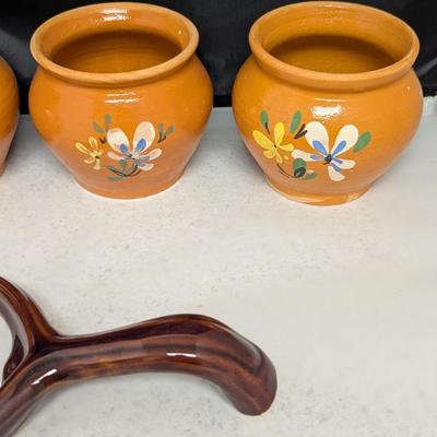 Stoneware Pots & Holder (HW)