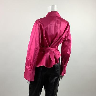 572 ALAIN FIGARET Pink Wrap-a-round Shirt