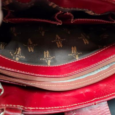 American West Red Leather Shoulder Bag