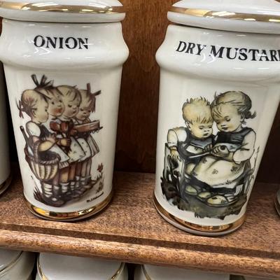 Hummel Spice Jar Collection and Rack