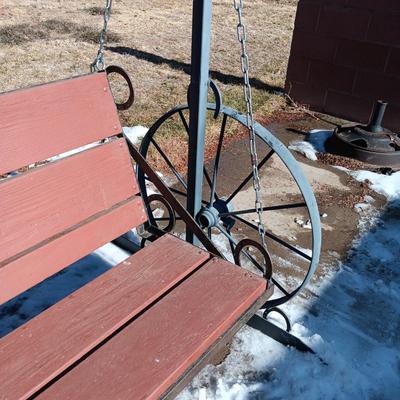 CUSTOM MADE WESTERN THEMED HEAVY DUTY PORCH SWING