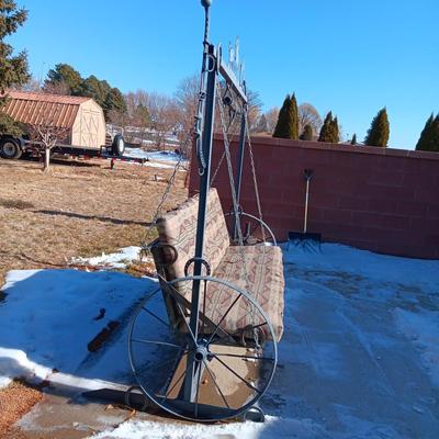CUSTOM MADE WESTERN THEMED HEAVY DUTY PORCH SWING