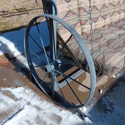 CUSTOM MADE WESTERN THEMED HEAVY DUTY PORCH SWING