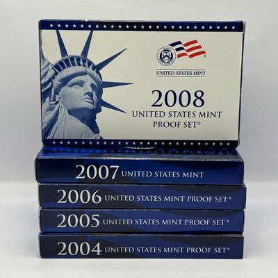 LOT 244: United States Mint Proof Set 2004 - 2008