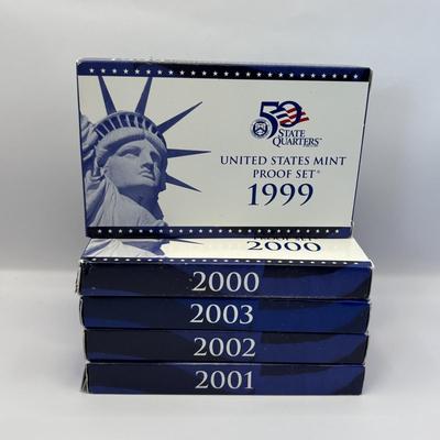 LOT 245 United States Mint Proof Set 1999 - 2003