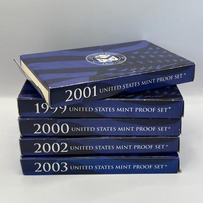 LOT 245 United States Mint Proof Set 1999 - 2003