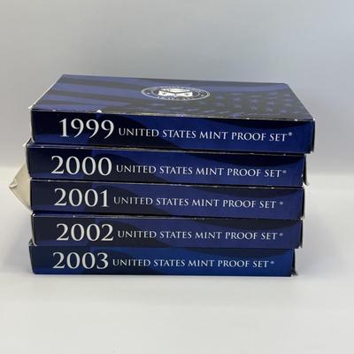 LOT 245 United States Mint Proof Set 1999 - 2003