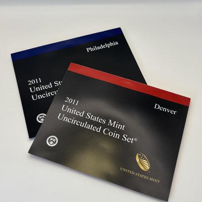 LOT 248: 2011 US Mint Uncirculated Coin Sets Philadelphia and Denver, 2009 US Mint DC and Us Teritories Quarter Proof Set, 1999 US Mint...