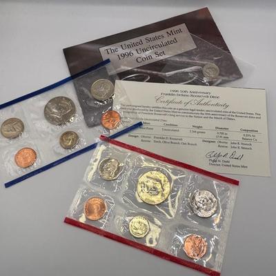 LOT249: 2016 US Mint Presidential $1 Coin Proof Set, 1996 US Mint Uncirculated Coin Set, Us MInt Proof Set 1998