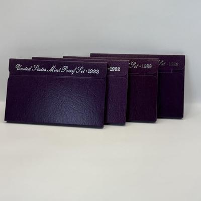 LOT 250: US Mint Proof Sets 1988 1989, 1993, 1992