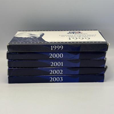 LOT:252: Us Mint 50 States Quarters Proof Set 1999 - 2003